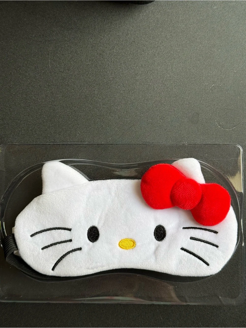 Hello Kitty Sleep Mask Packaging - White & Red Accents